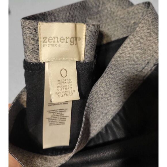 Chico's pleather front leggings. 0=small black Womens - Picture 4 of 12